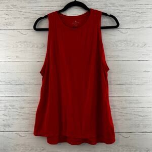 Athleta Red Loose Fit Layered Tank Top Size S